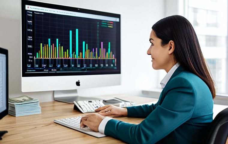 A calm and focused adult, fully clothed in modest professional attire, sits comfortably at a minimalist desk in a bright, modern office. They are observing an interactive digital display that visually represents a financial "bucket" system. On the screen, colorful streams of virtual money flow into clearly labeled categories such as "Essentials," "Savings," and "Goals," depicted as distinct, organized containers. The person's expression conveys clarity and a sense of control over their finances. The background features blurred, inviting office elements, suggesting a productive and secure environment. Perfect anatomy, correct proportions, natural pose, well-formed hands, proper finger count, natural body proportions. Safe for work, appropriate content, fully clothed, professional, family-friendly.