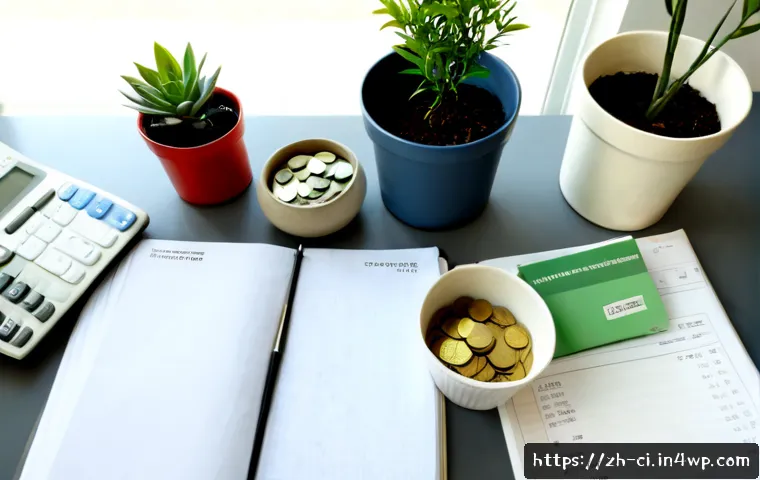 버킷 예산 시스템의 점검 및 개선 방법 - Photorealistic overhead view of a tidy home office desk showing a practical bucket budgeting review:...
